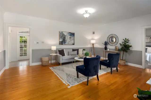 Large living room space on the main level.  This welcoming space could hold so many options for any owner.  This space is large enough for both living and dining.