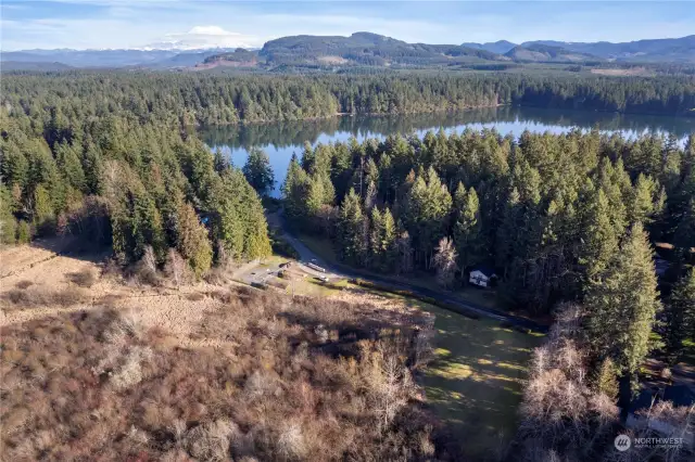 Ariel view of the lot shows you how close it is to the Lake