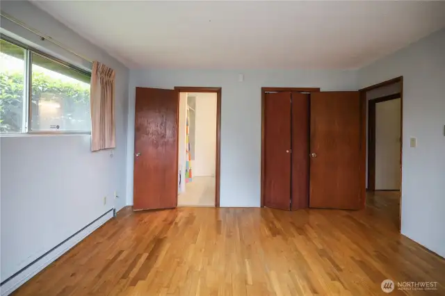 Primary bedroom with bathroom on main floor