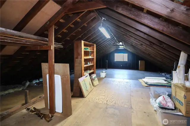 Attic (walk-in) storage area