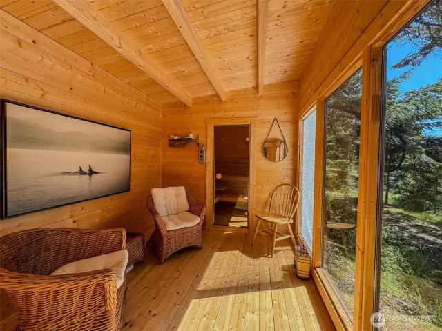 Separate sauna building!