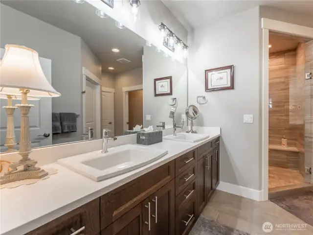 Primary En-Suite Bathroom with Heated Floors