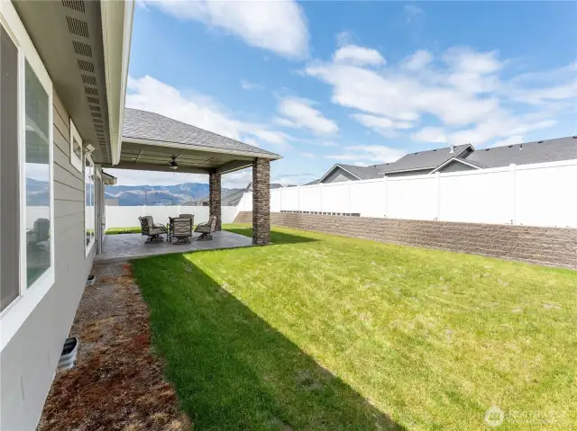 Private Fully Fenced Backyard with Irrigation