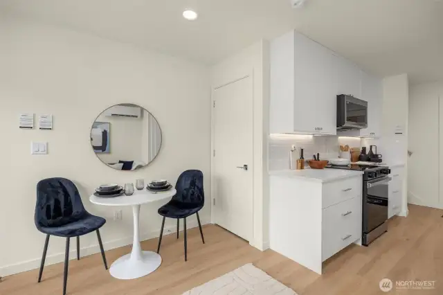 Photos of model home with similar finishes & floor plan.