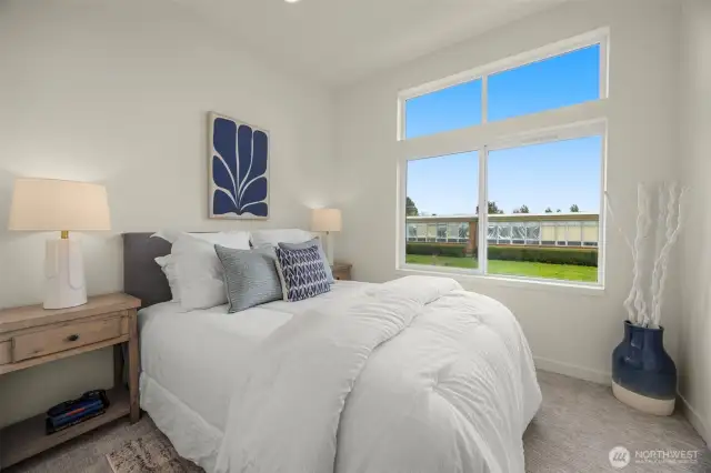 Photos of model home with similar finishes & floor plan.