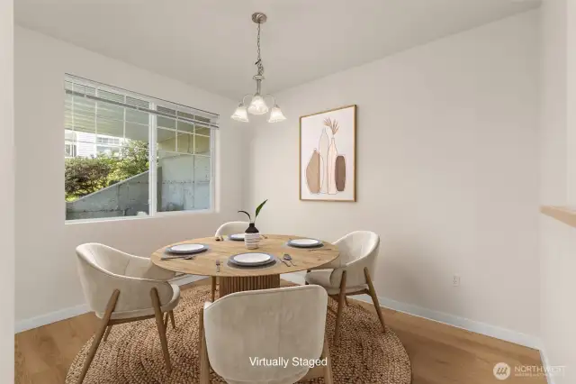 Dining room *virtually staged*