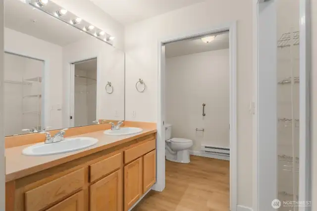 Primary Bathroom has double sinks