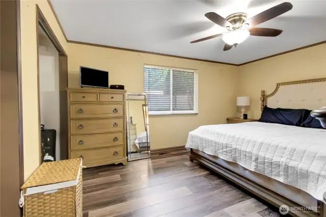 Primary bedroom is huge and boasts primary bath attached