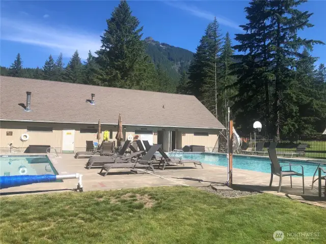 Two adult pools, One kiddie pool