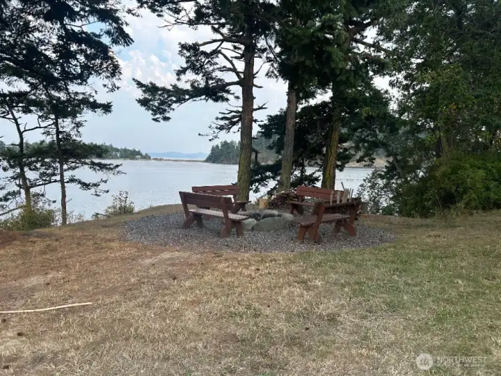 Fire pit with a view.