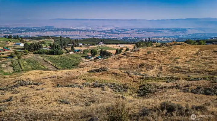 Valley views slightly above home site