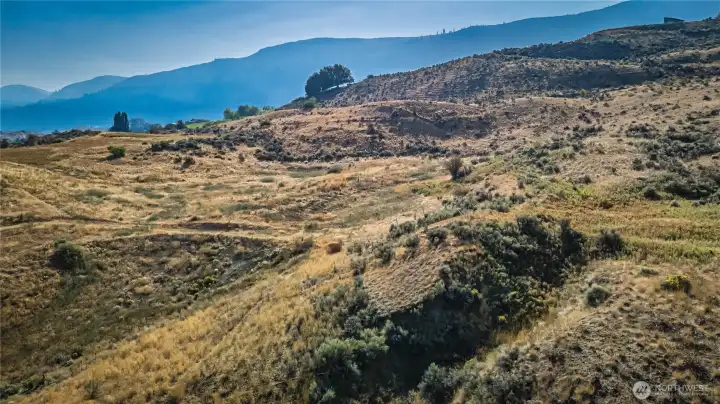 End of access road and home site