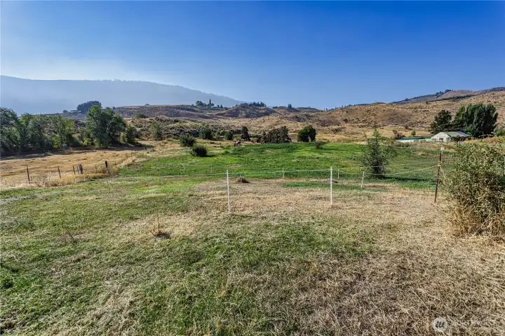 Parcel extends up the hillside