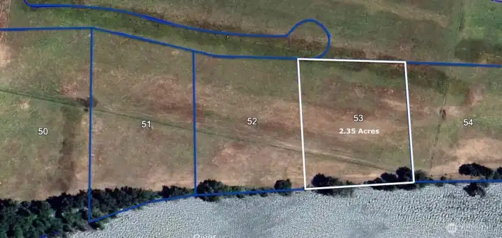 Lot slopes from north to south providing incredible river views and access