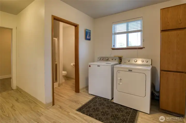 Laundry and 3/4 Bath on Lower Level