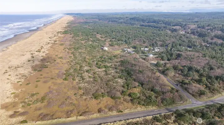 AERIAL VIEW FROM BEACH ACCESS ROAD NORTH OF THE AREA INCLUDING LOTS 4 THROUGH 16!