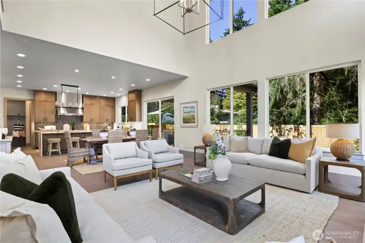 Control4 lighting system offers multi-room programming features for 'all on', 'all off', dimming, and preset lighting control. The system can be added to for further home automation with heating/cooling, security, and audio. Home is wired for Cat 6, RG6, speakers, and security.