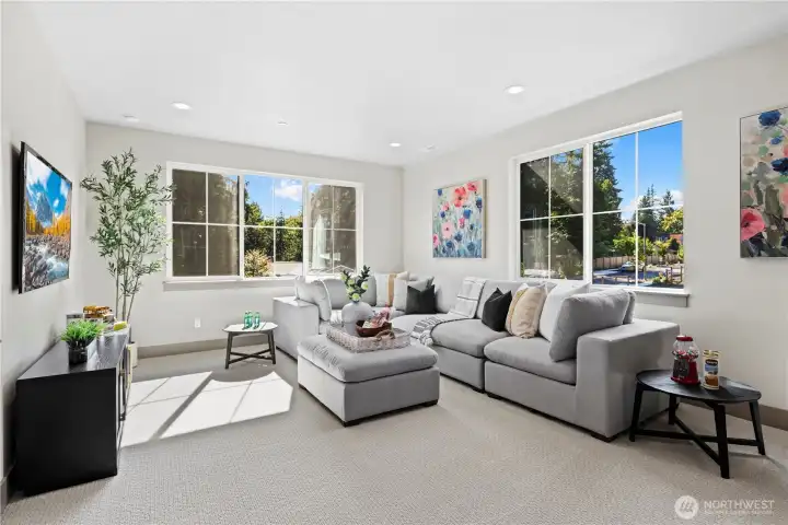 Sun-filled room for hours of play, study time, and ball games. Oversized bonus with built-in snack bar.