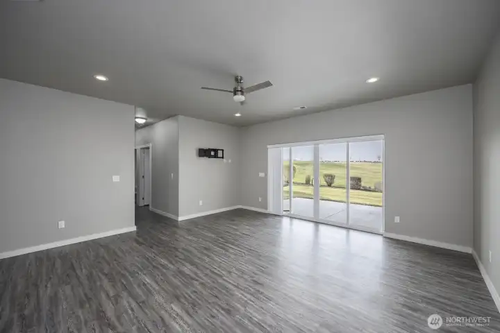 View from kitchen/living rm