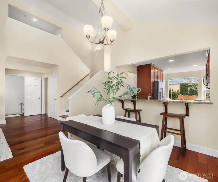 Spacious dining area.