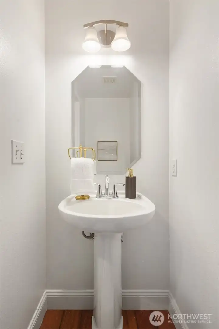 Powder room off of main living space.