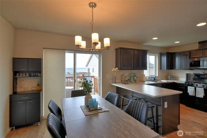 Looking into kitchen