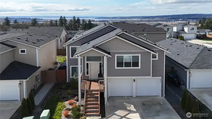 Looking at home from drone.