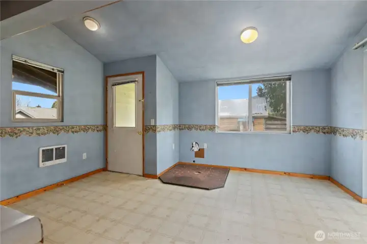 Dining area and 'back' door