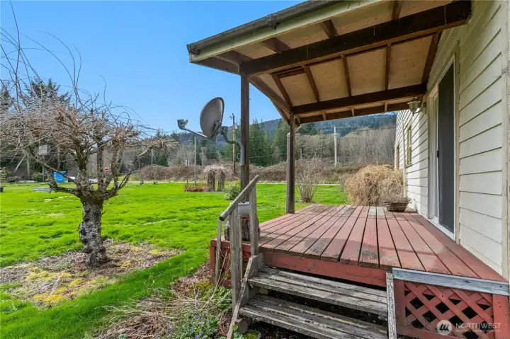 Covered deck is great for year round use