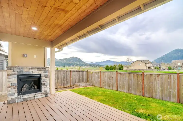 Deck with mountain view