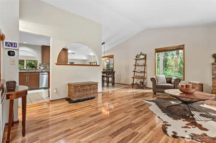 Welcome in! From front entrance towards kitchen/dining Welcome in! From front entrance towards kitchen/dining
