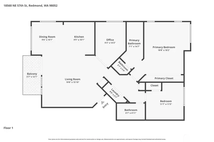 Unit floor plan. Unit floor plan.