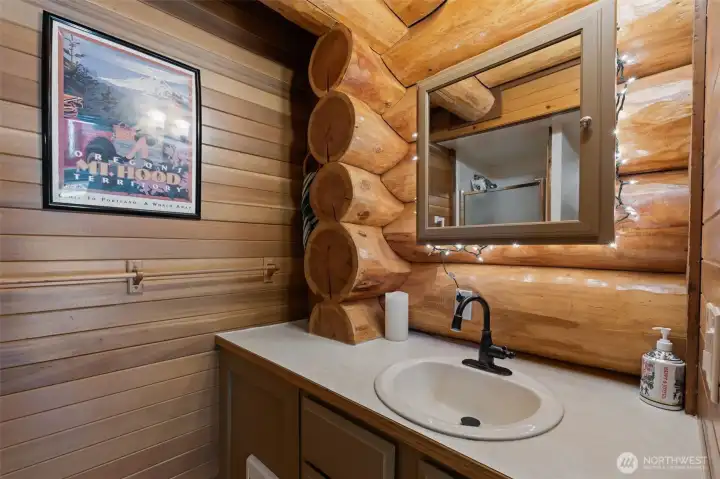 3/4 Bath with the shower behind 3/4 Bath with the shower behind