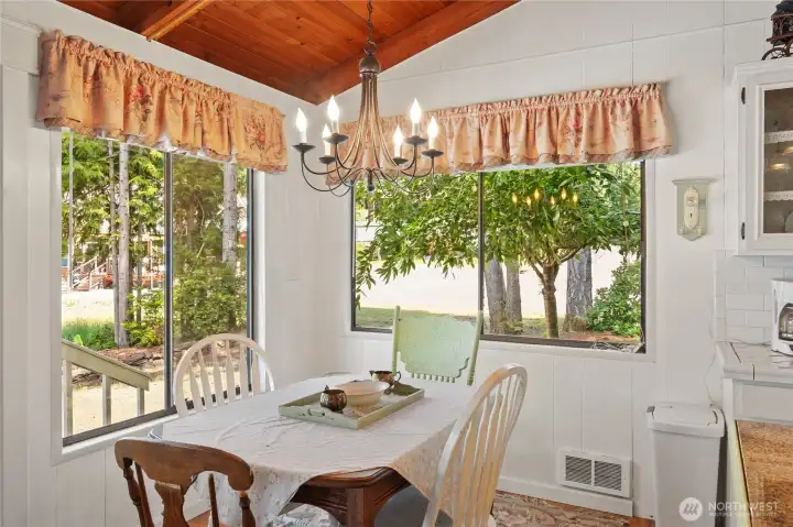 Dining room right off the kitchen.