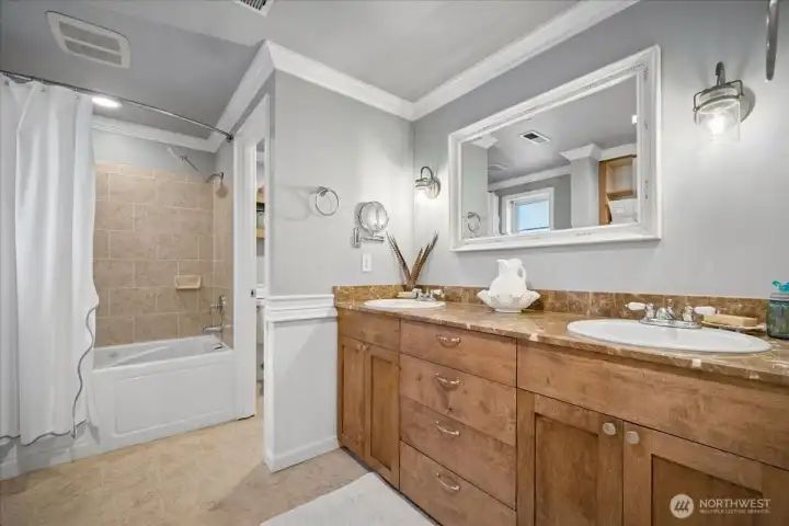 Primary bath with double sinks