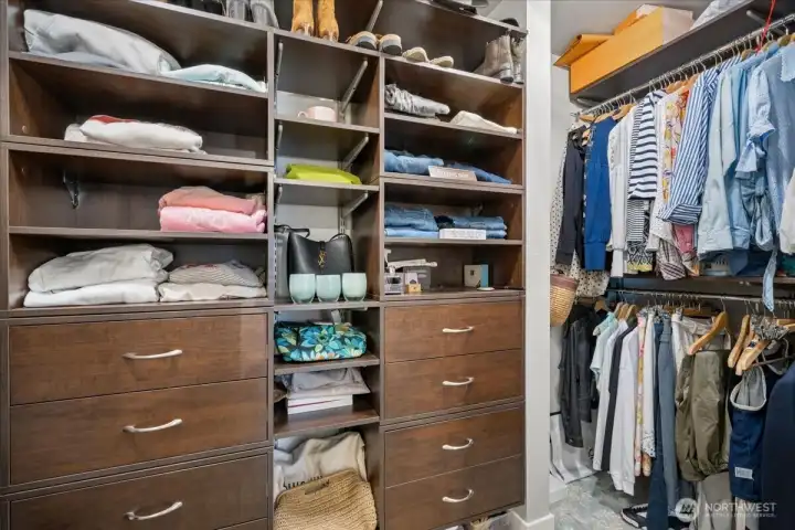 Walk in closet - primary bedroom
