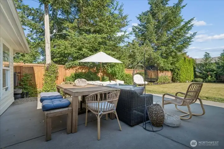 Back patio perfect for entertaining