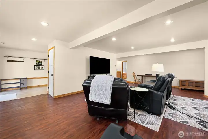 Exceedingly large basement area with three bedrooms, full bathroom, living area and space for a small kitchen.