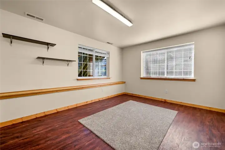 Fifth bedroom or office/den with closet.