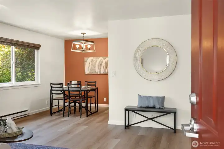 Open floor layout lives large Open floor layout lives large
