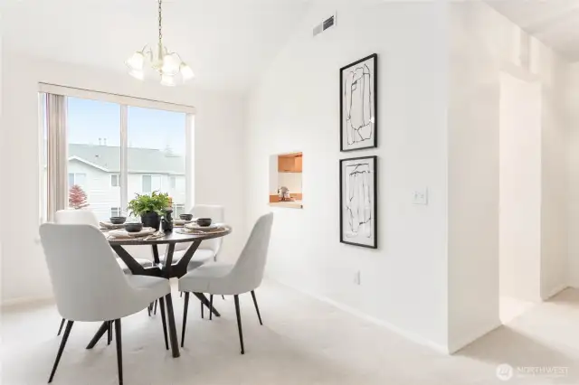 Look into possibilities of a remodel to open up this kitchen to the rest of the home.