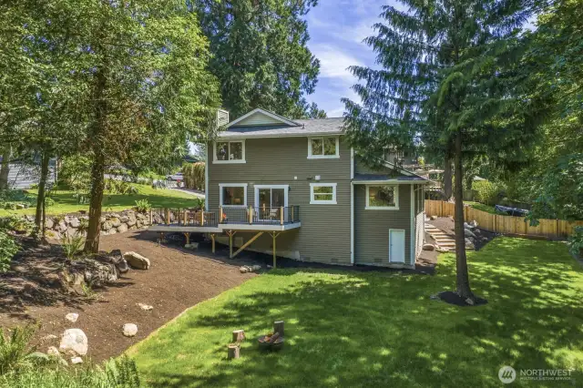 Spacious storage area beneath the house with convenient exterior access.