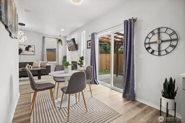 View from Dining Nook into Family Room.