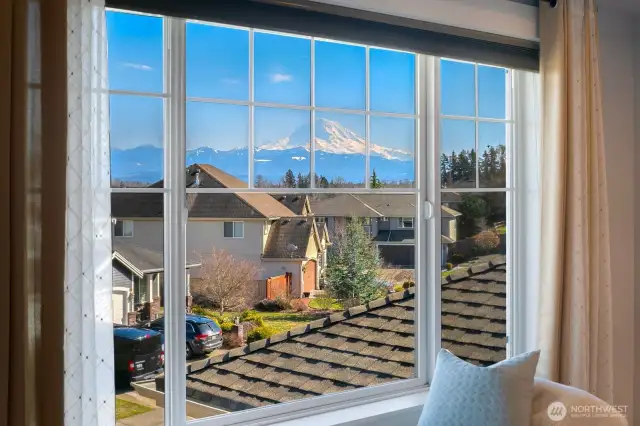 Majestic views from the primary bedroom and bathroom!
