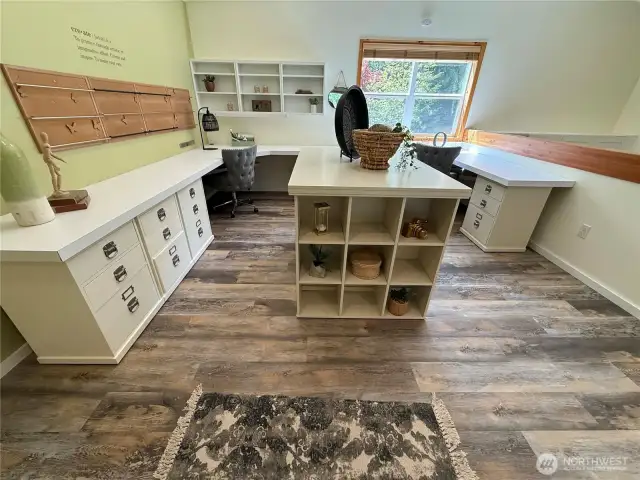 Loft sets up great for home based business.