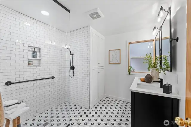 Heated floors in primary bath