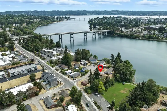 Close to downtown and half block to fabulous Lions Park!