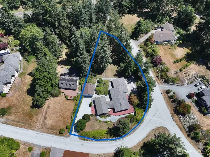 Estimated property lines.