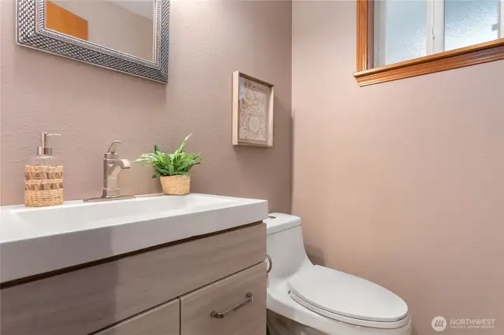 Remodeled downstairs guest bath