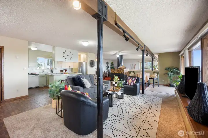 Living Room w/ Fireplace